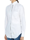 Women's Hidden Three Stripes Oxford Classic Shirt White - THOM BROWNE - BALAAN 4