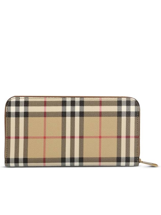 Check Zip Around Long Wallet Archive Beige - BURBERRY - BALAAN 3