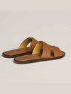 Izmir Leather Slippers Gold - HERMES - BALAAN 3