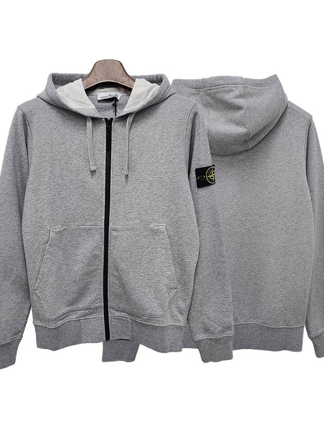 Compass Badge Zip Up Hoodie Grey - STONE ISLAND - BALAAN 2