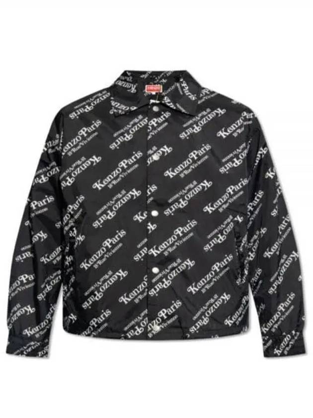 Paris Monogram Print Short Windbreaker Black - KENZO - BALAAN 2