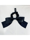 CC logo ribbon hair scrunchie silk scrunch tripe band black AAA374 - CHANEL - BALAAN 9