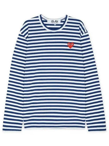 Men s Heart Wappen Blue Long Sleeve T Shirt AZ T164 051 2 1156037 - COMME DES GARCONS - BALAAN 1