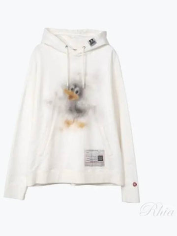 A13HD661 White Duck Printed Hoodie - MIHARA YASUHIRO - BALAAN 1