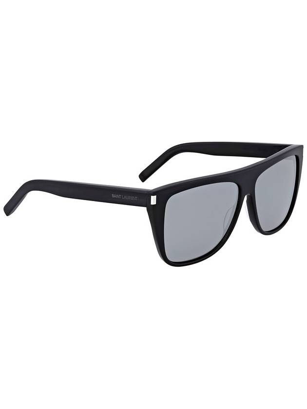 Saint Laurent Grey Mirror Rectangular Unisex Sunglasses SL 1 001 59 - SAINT LAURENT - BALAAN 3