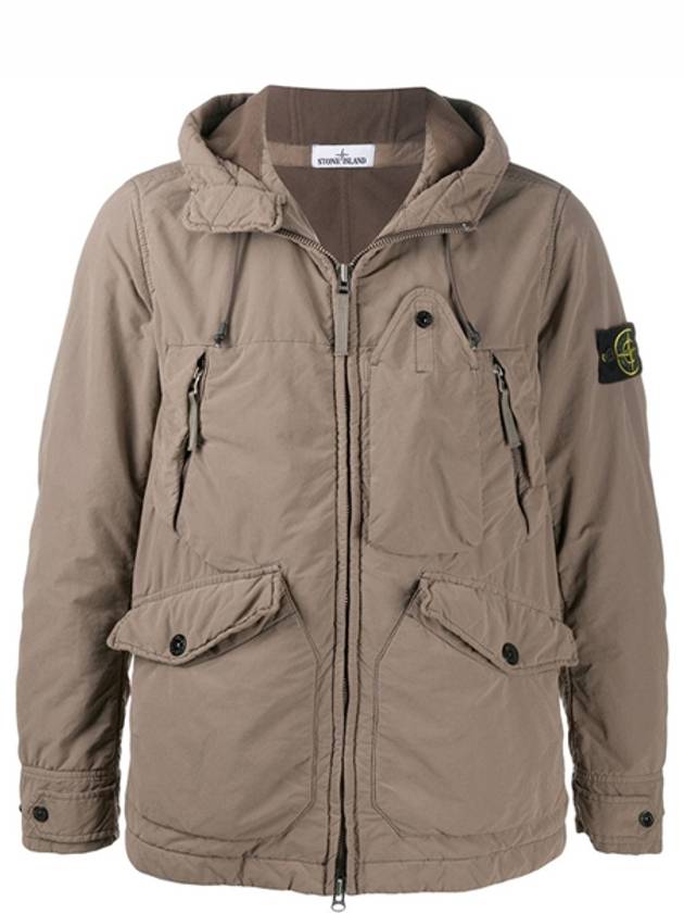 David Light TC Mircropile Hooded Jacket Brown - STONE ISLAND - BALAAN 2