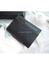 CC logo men s card wallet all black AP3822 - CHANEL - BALAAN 5