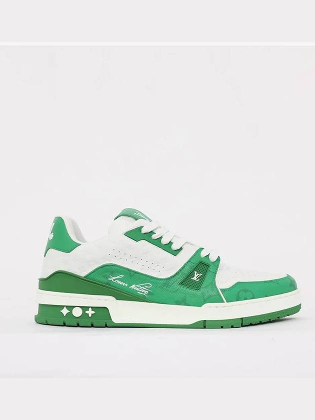 LV Trainer Low Top Sneakers Green - LOUIS VUITTON - BALAAN 2