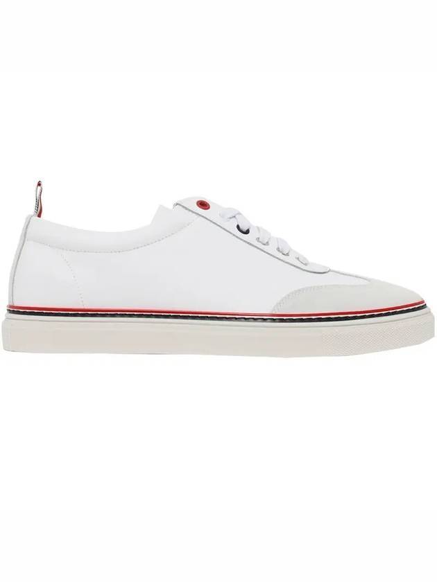 RWB Cupsole Rubber Calfskin Trainer Sneakers White - THOM BROWNE - BALAAN 1