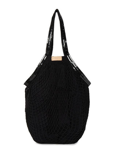 Women's Sequence Peacenet Tote Bag Black - VANESSA BRUNO - BALAAN 2