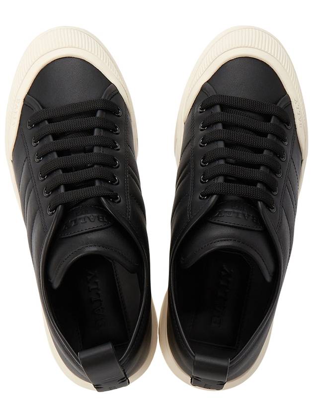 Medine Leather Low-Top Sneakers Black MSK02M VT243 U901 - BALLY - BALAAN 3