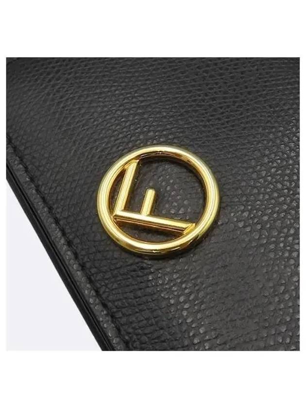 8M0387 Black color gold logo compact women s half wallet - FENDI - BALAAN 4