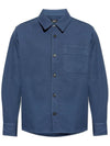 Basile Brodée Poitrine Overshirt Jacket Steel Blue - A.P.C. - BALAAN 2