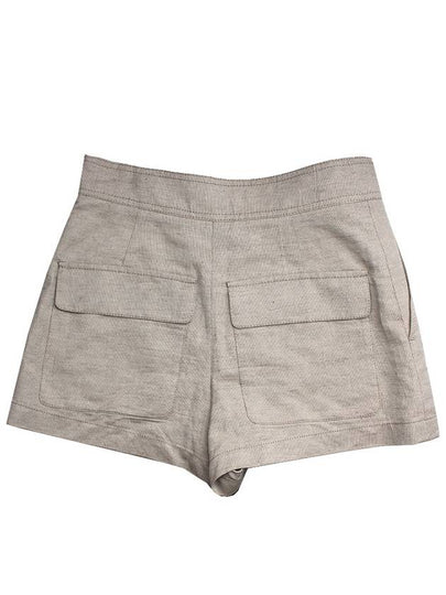 Oatmeal Linen Cotton Short Pants 55 - CHLOE - BALAAN 2