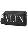 Garavani VLTN logo leather cross bag black - VALENTINO - BALAAN 3