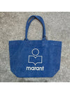 Yenky Embroidered Logo Shopper Tote Bag Blue - ISABEL MARANT - BALAAN 3