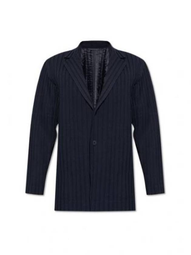 Box Pleated Ensemble Jacket Navy - ISSEY MIYAKE - BALAAN 2