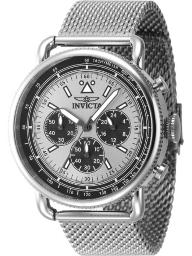 Invicta Speedway Zager Exclusive Chronograph Quartz Silver Dial Men's Watch 47357 - INVICTA - BALAAN 1