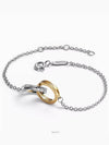 1837 Interlocking Circles Chain Bracelet Silver Gold - TIFFANY & CO. - BALAAN 3