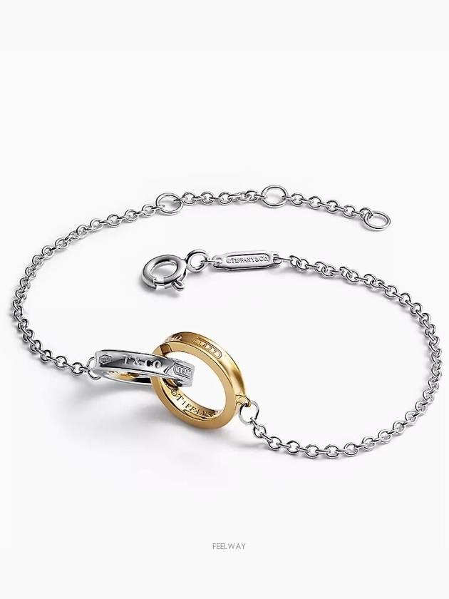 1837 Interlocking Circles Chain Bracelet Silver Gold - TIFFANY & CO. - BALAAN 3