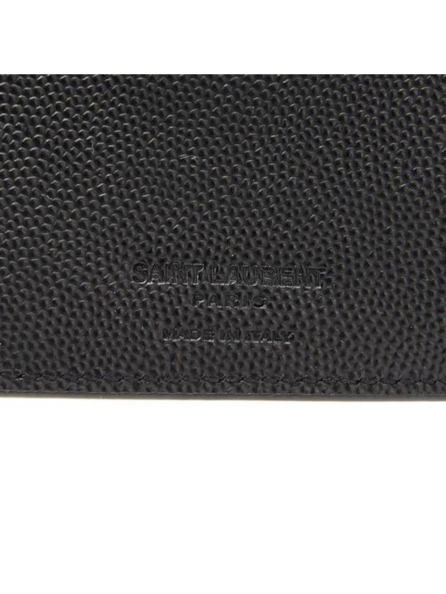 Logo East West Half Wallet Black - SAINT LAURENT - BALAAN 7