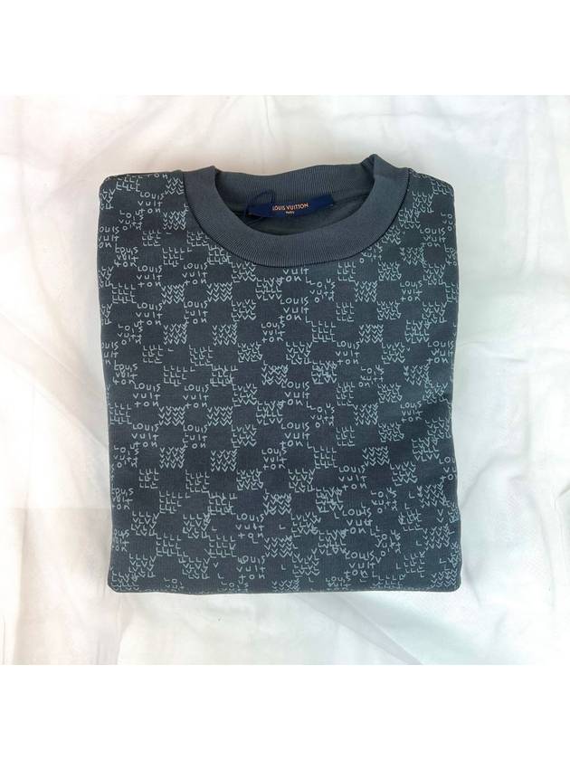 Damier Spread Printed Sweatshirt Anthracite - LOUIS VUITTON - BALAAN 6