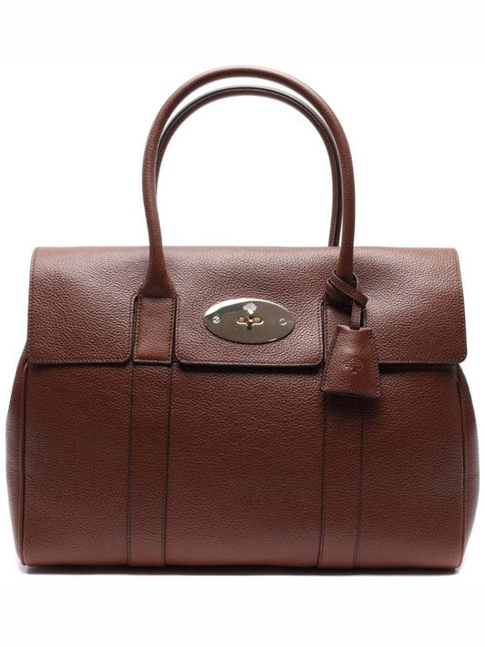 Bayswater Grain Small Classic Leather Tote Bag Brown - MULBERRY - BALAAN 2