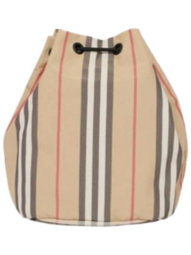 Icon Stripe Econyl Drawcord Bucket Bag Archive Beige - BURBERRY - BALAAN 3