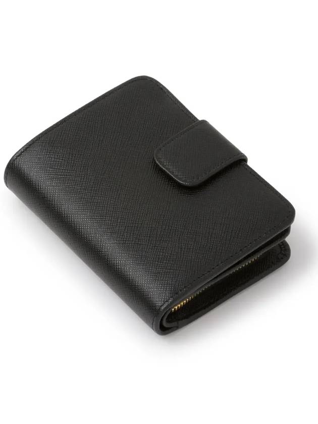 Small Saffiano Half Wallet Black - PRADA - BALAAN 4