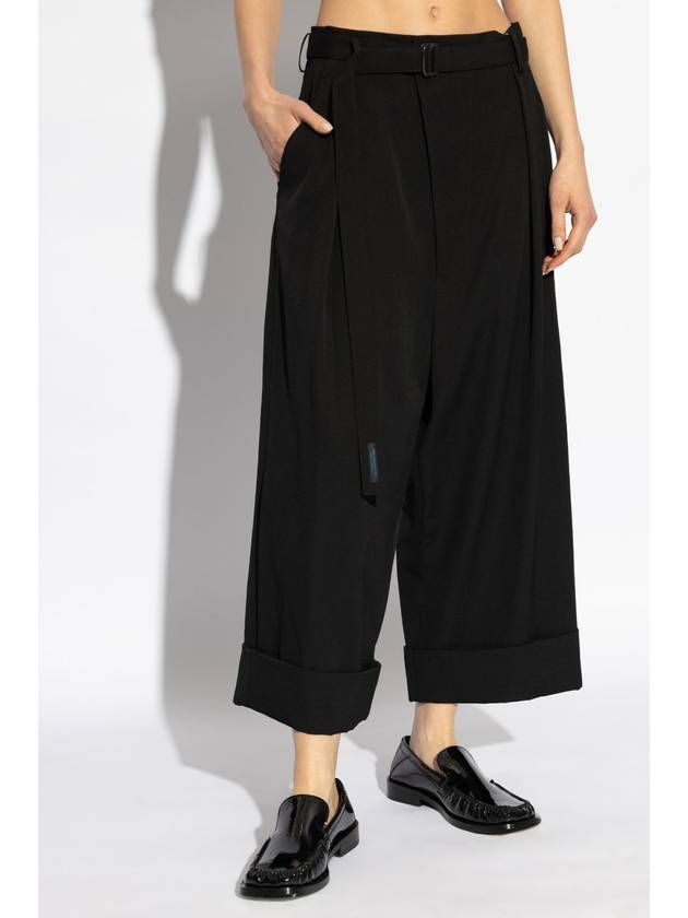 Yohji Yamamoto Wool Bermudas, Women's, Black - YOHJI YAMAMOTO - BALAAN 3