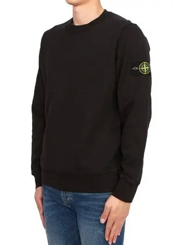 Compass Patch Crew Neck Sweatshirt Black - STONE ISLAND - BALAAN 4