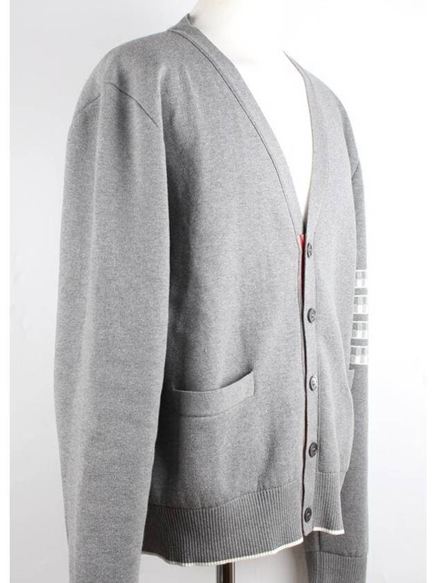 4 Bar Plain Icon Cardigan Gray 5 - THOM BROWNE - BALAAN 8