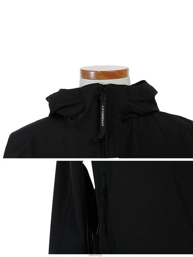 Shell Lens Hooded Jacket Black - CP COMPANY - BALAAN 6