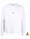 Micro Logo Print Cotton Sweatshirt Grey - MSGM - BALAAN 2