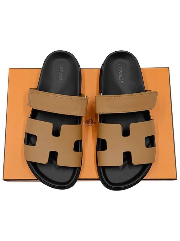 Chypre Calfskin Sandals Natural - HERMES - BALAAN 2