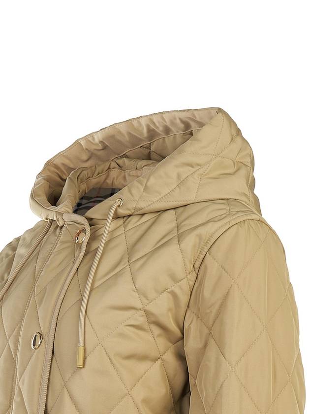 Diamond Quilted Hoodie Padding Archive Beige - BURBERRY - BALAAN 6