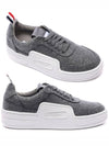 Wool Flannel Basketball Low Top Sneakers Medium Grey - THOM BROWNE - BALAAN 2