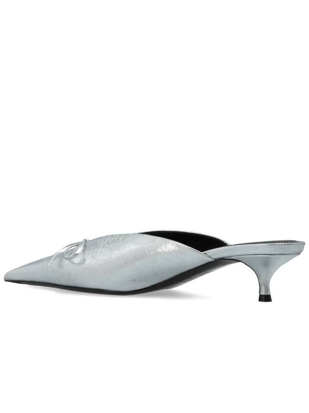 Balenciaga Heeled Mules Knife, Women's, Silver - BALENCIAGA - BALAAN 5