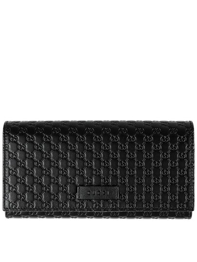 Women's Micro GG Ssima Flap Continental Long Wallet Black - GUCCI - BALAAN 2