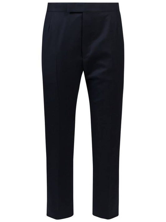 Super 120S Twill Classic Backstrap Trouser Pants Navy - THOM BROWNE - BALAAN.