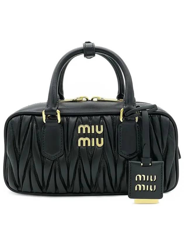 Arcadie Matelasse Nappa Leather Tote Bag Black - MIU MIU - BALAAN 3