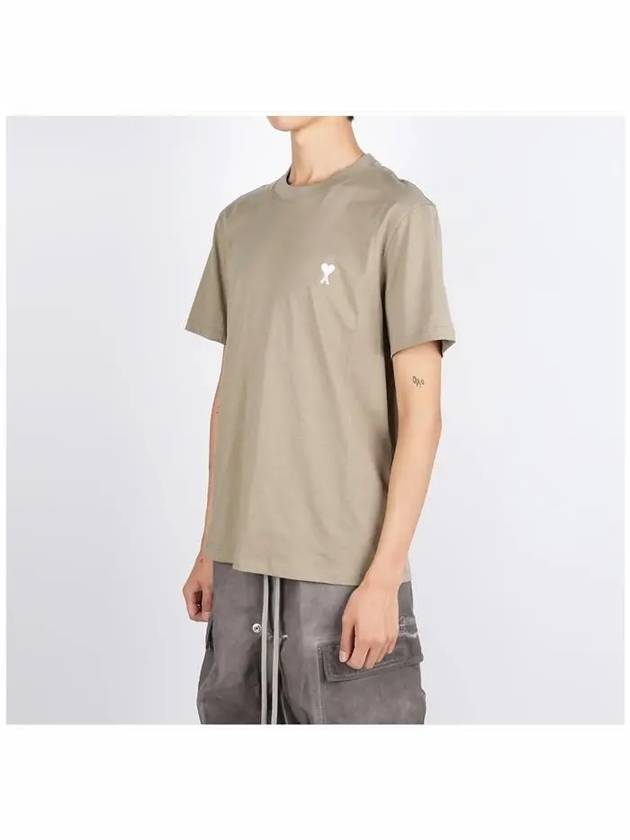 De Coeur Short Sleeve T-Shirt Green - AMI - BALAAN 3