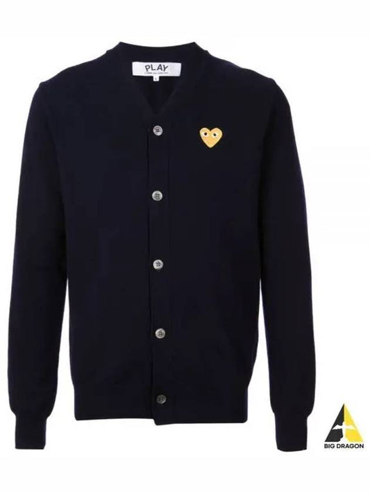 AZ N050 051 2 P1N050 Gold Heart Wappen Wool Cardigan - COMME DES GARCONS - BALAAN 1