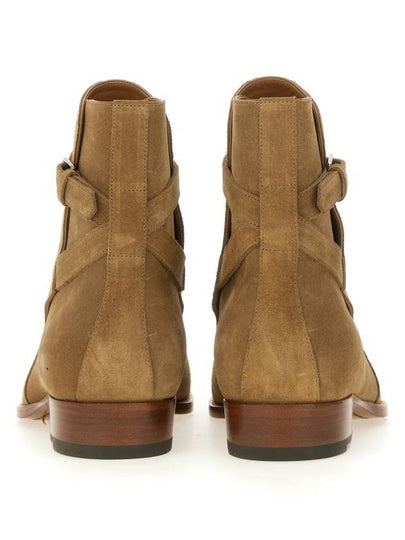 Men's Jodhpur Suede Ankle Boots Tobacco Beige - SAINT LAURENT - BALAAN 2