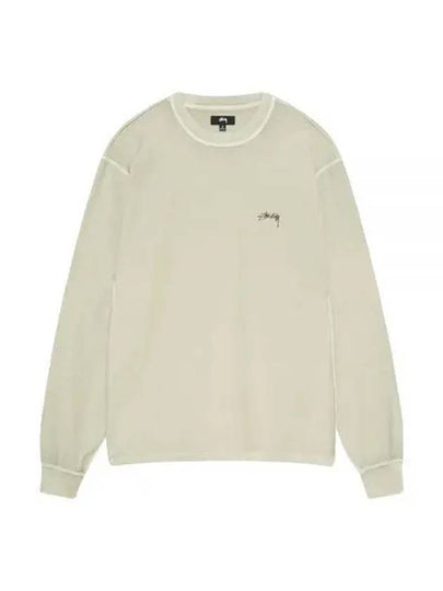 Lazy Cotton Long Sleeve T-Shirt Sage - STUSSY - BALAAN 2