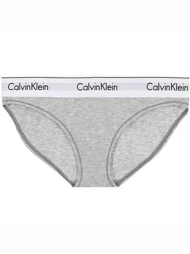 Women's Logo Cotton Panties Grey - CALVIN KLEIN - BALAAN 1