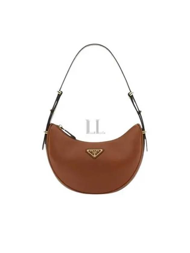 Arque Leather Shoulder Bag Cognac - PRADA - BALAAN 2