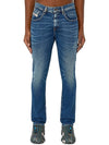 Destructive Slim Fit Jeans Blue - DIESEL - BALAAN 3