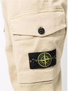 Waffen Patch Cargo Straight Pants Beige - STONE ISLAND - BALAAN 6