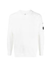 Lens Ribbed Crew Neck Knit Top White - CP COMPANY - BALAAN 1